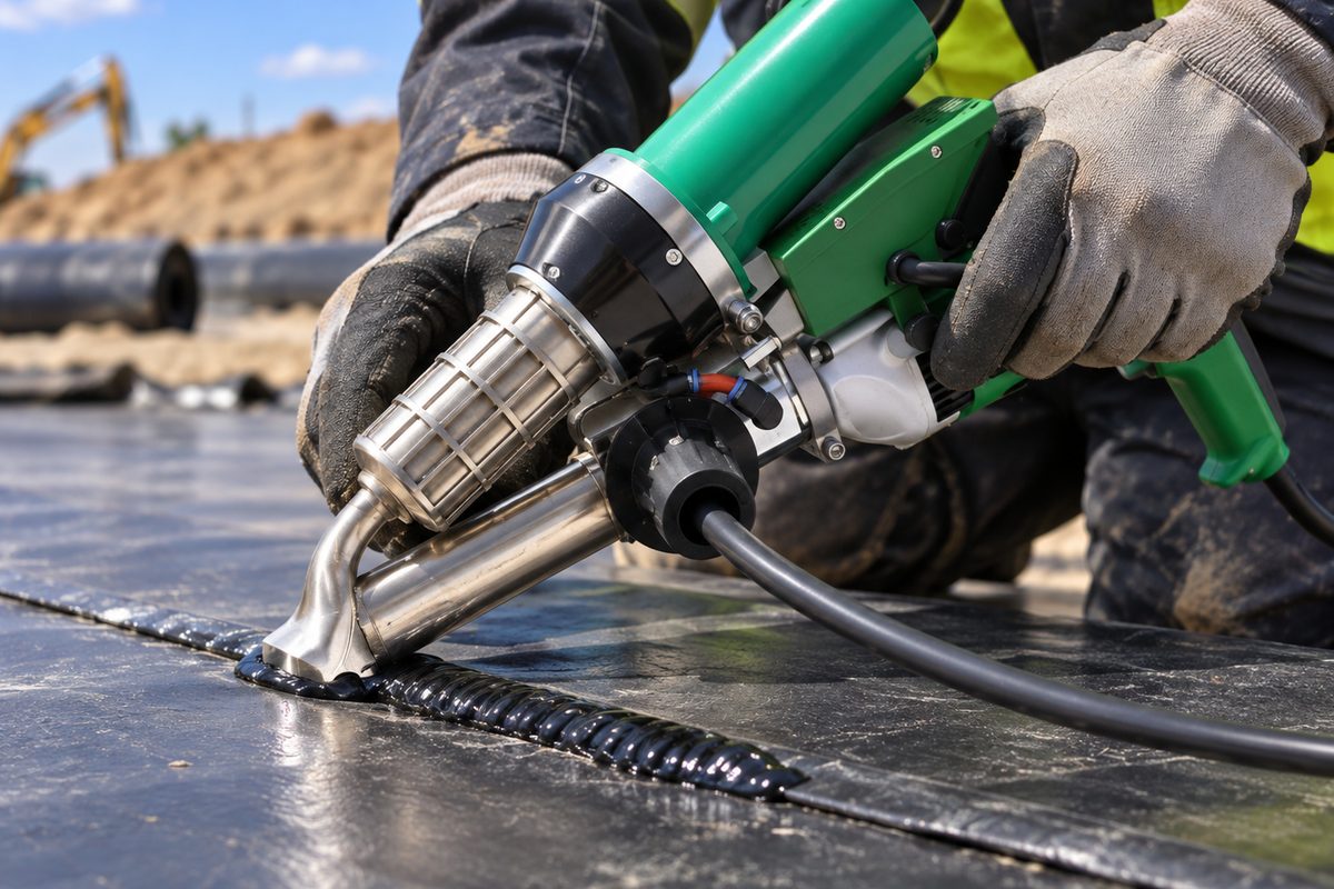 Extrusion weld bead on HDPE